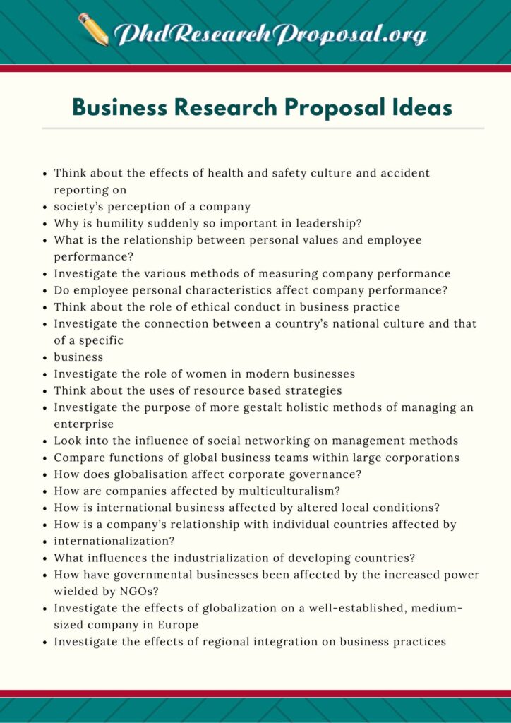 Business Proposal Ideas